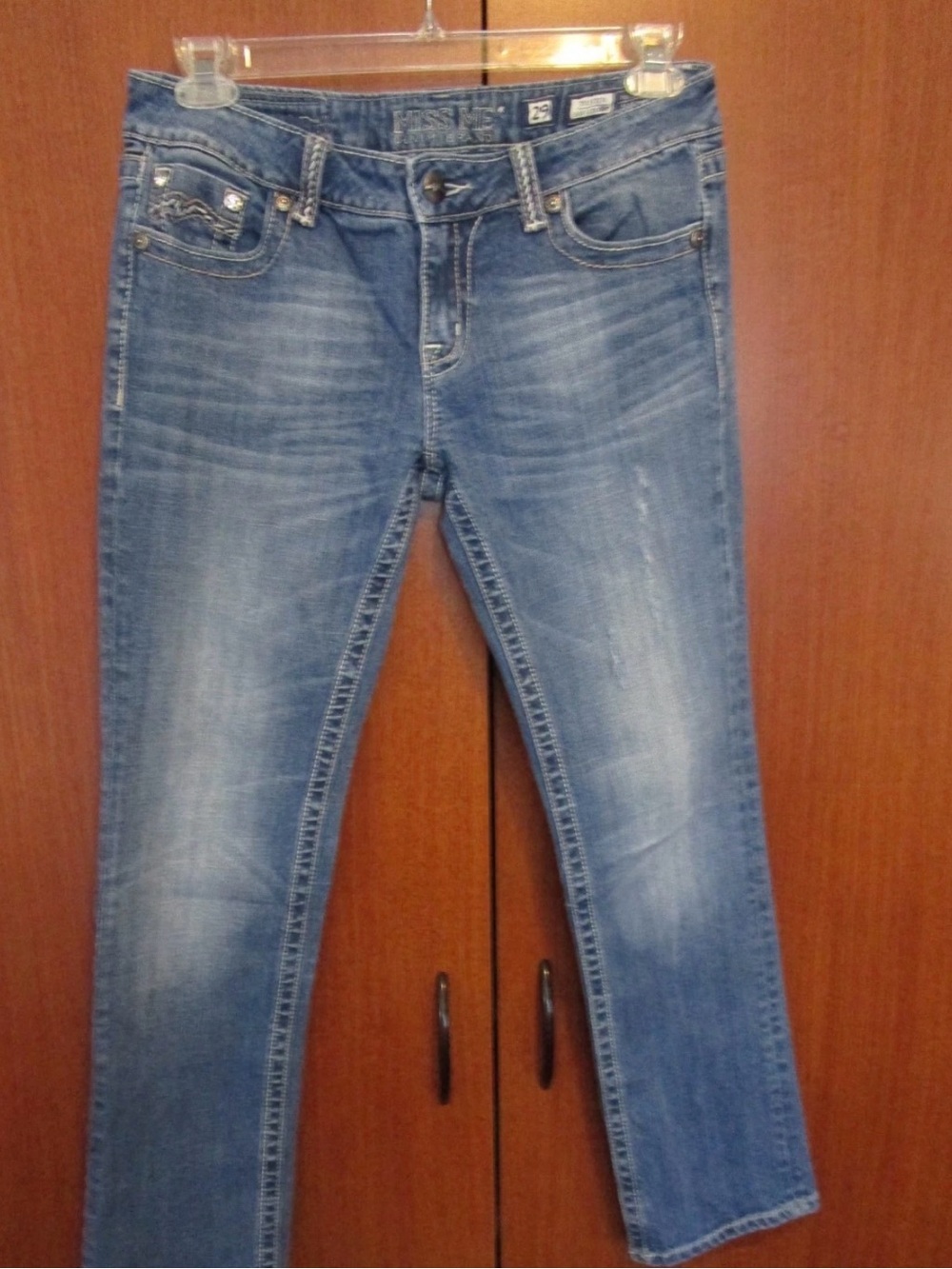 Miss Me Blue Faded Straight Leg Jeans